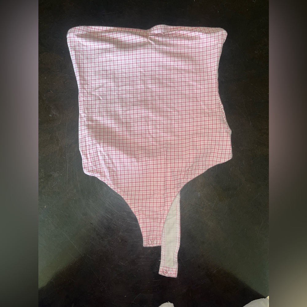 Pink Forever21 Strapless Bodysuit